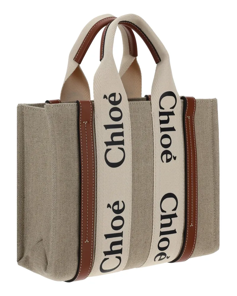 Chloé Woody Tote Bag — White White