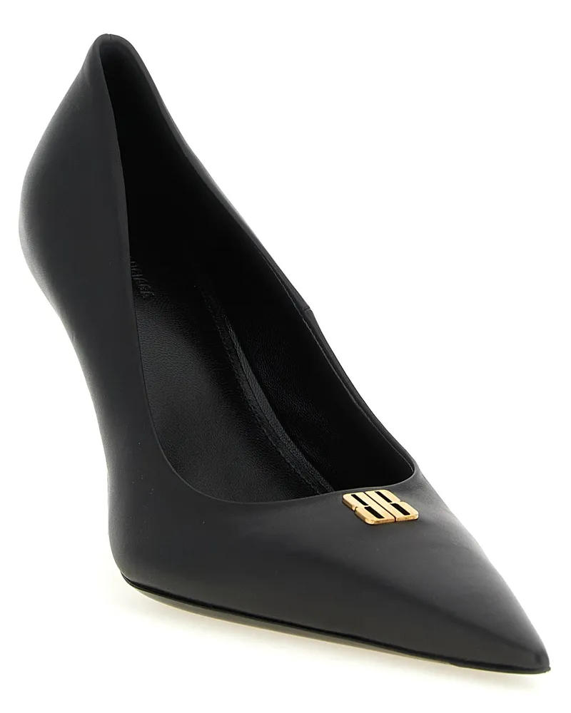 Balenciaga Women's Black Calfskin High Heel Pumps Black