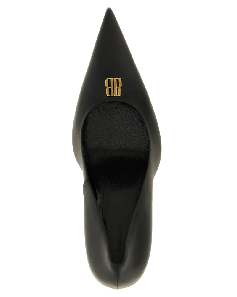 Balenciaga Calfskin High Heel Pump — Black Black