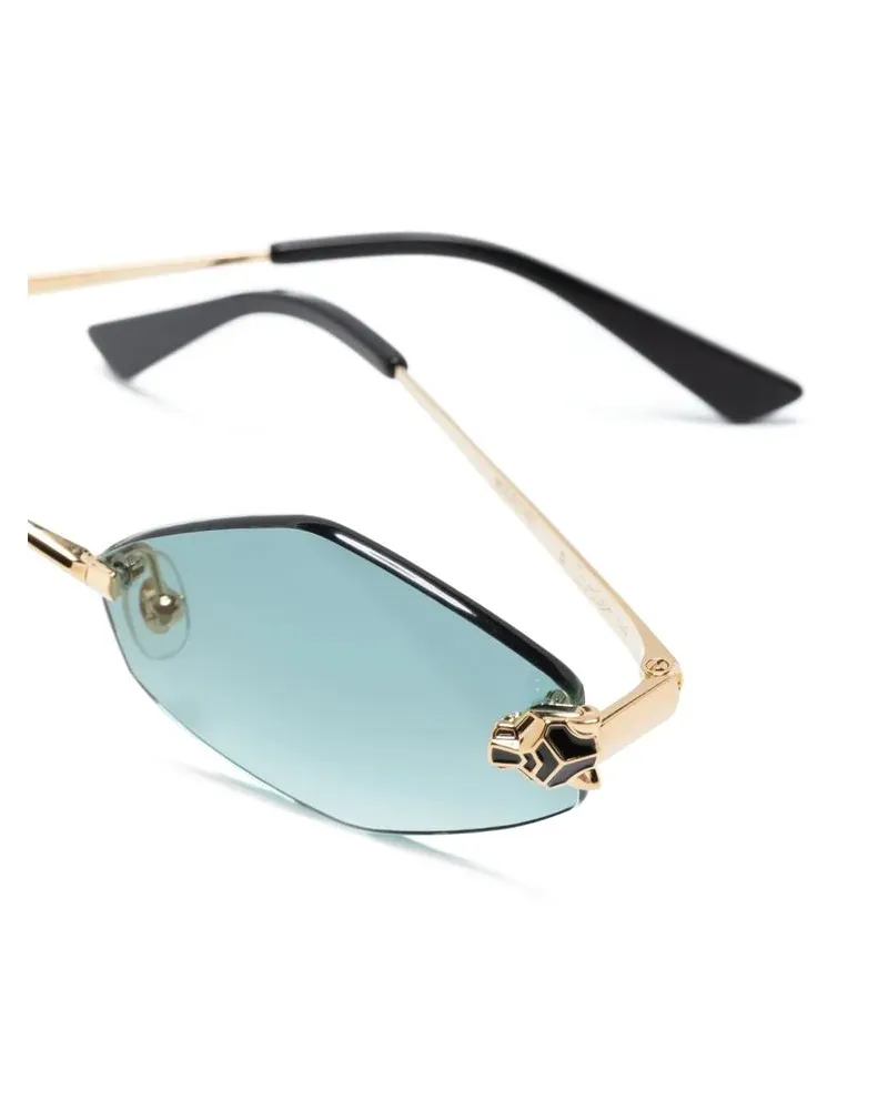 Cartier CT0433S Smooth Golden Finish Metal Sunglasses — Gold Gold
