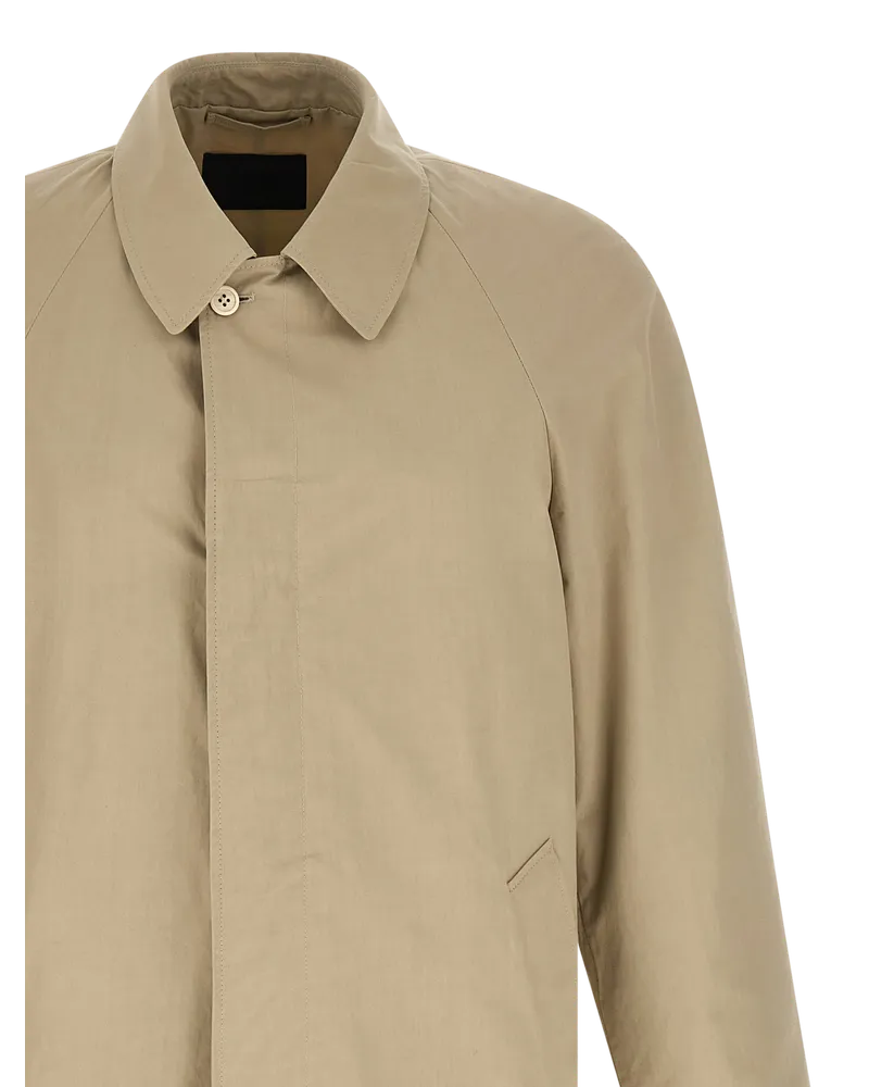 Prada Cotton Trench Coat — Beige Beige