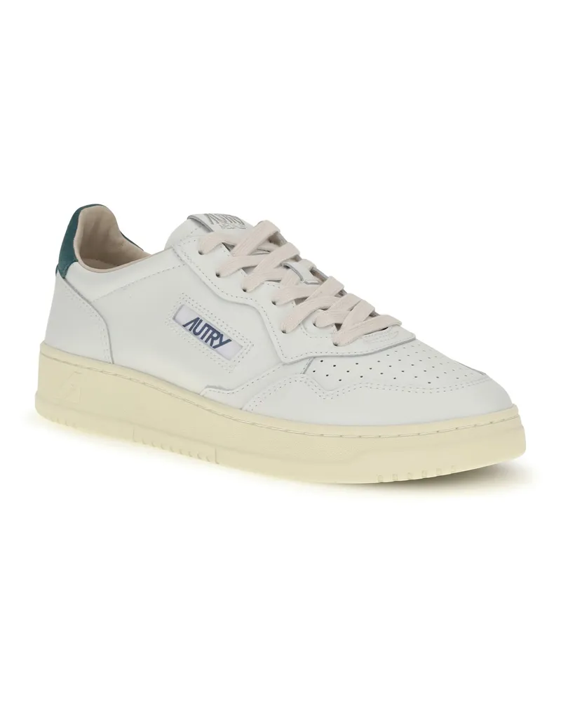 AUTRY Men's Medalist Low Sneakers Wht-Dksea Wht/dksea White