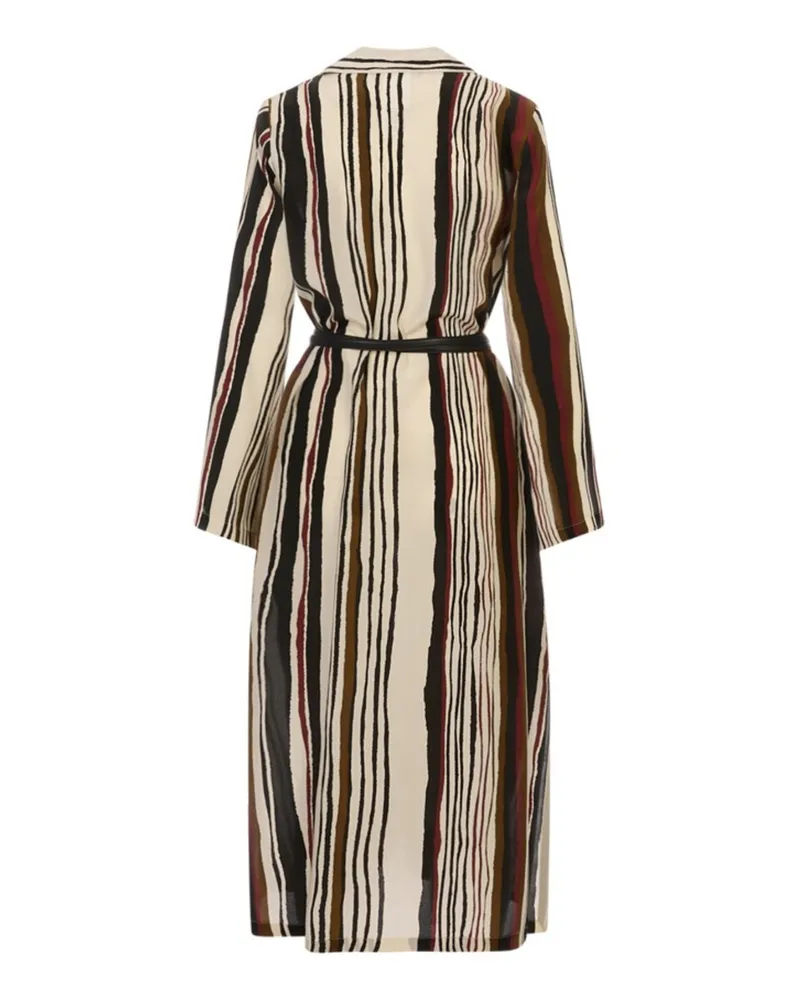 Max Mara Women's Caftan Dress Brick Red Silk Evening Suits Red