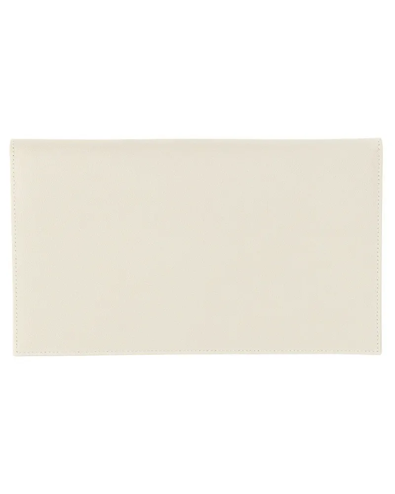 Saint Laurent Uptown Clutch — Beige Beige