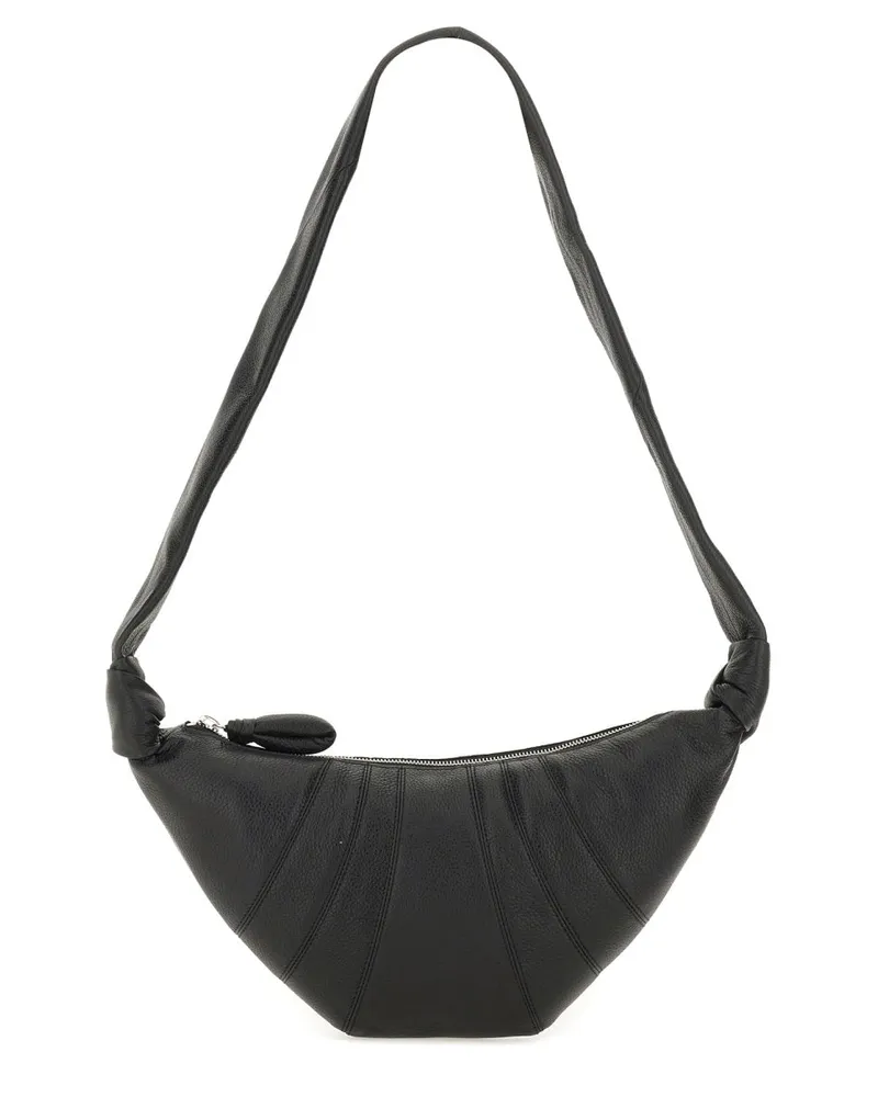 Christophe Lemaire Lambskin Leather Shoulder Bag — Black Black