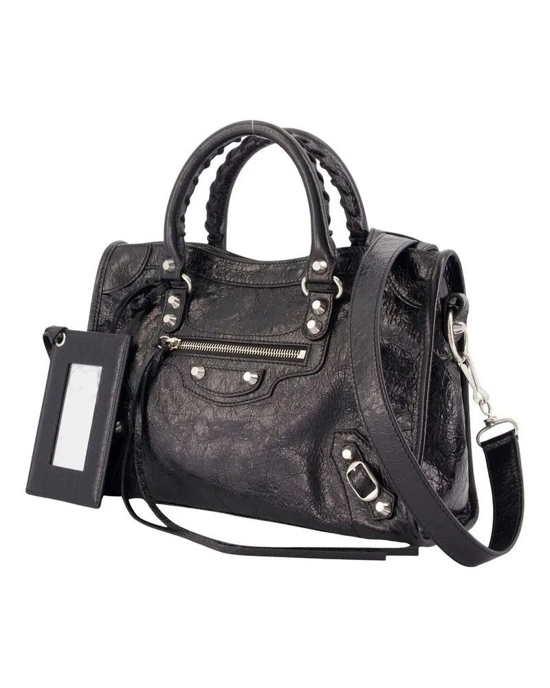 Balenciaga Women's Le City Bag S Leather Black Lambskin Handbags-purses Black
