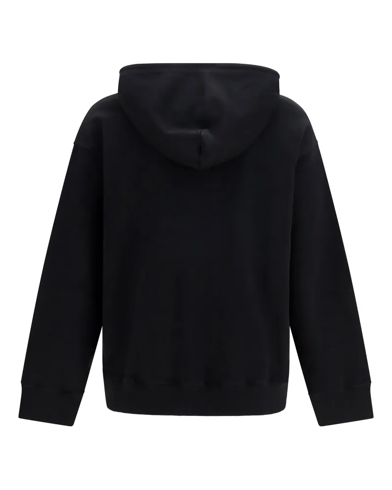 Maison Margiela Logo-Patch Cotton Hoodie — Black Black