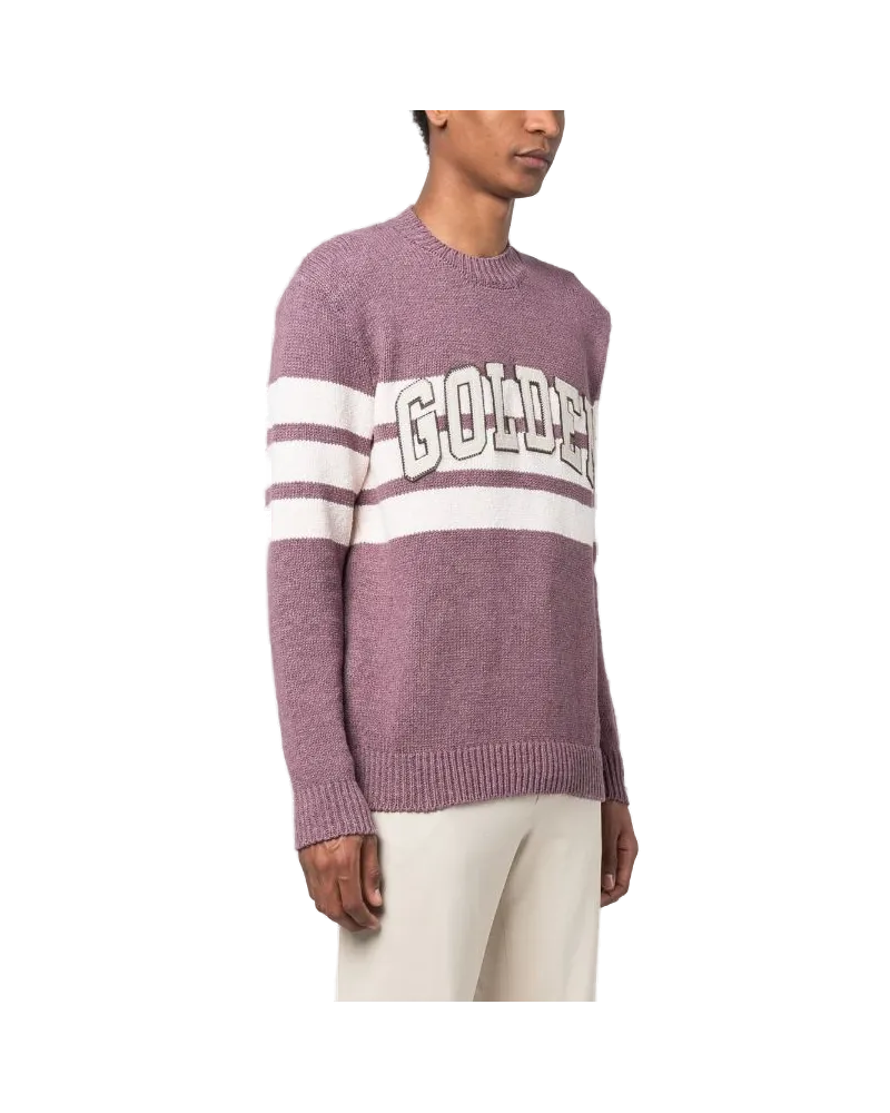 Golden Goose Women Logo-Patch Knitted Jumper Ss23 M Purple