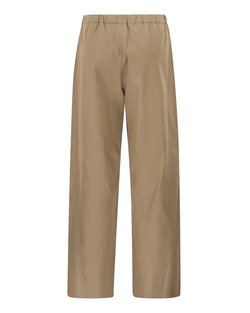 Max Mara Cotton Poplin Trousers — Beige 