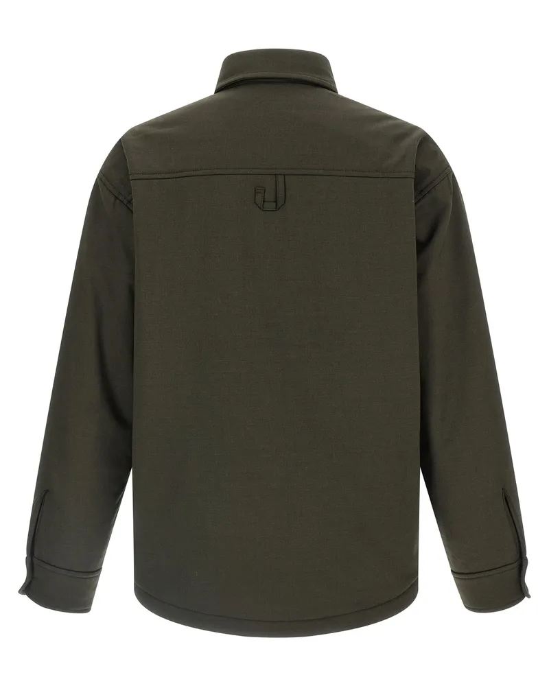 Jacquemus Men's Bicolor Virgin Wool Shell Jacket Clothing Green