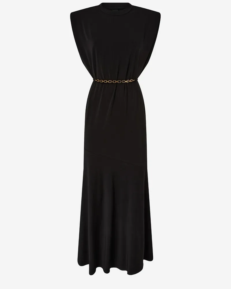 Pinko Women Dress Sleeveless Black Acetate Black
