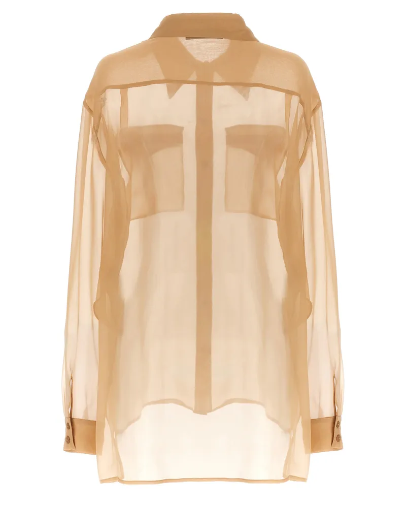 Alberta Ferretti Women's Beige Silk Blouse Beige