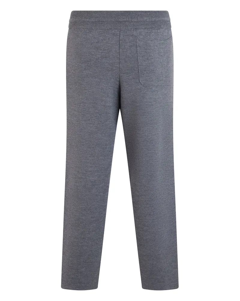 Slowear Men's Stretch Pants Medium Grey Virgin Wool Track Gray