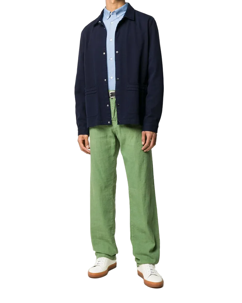 Kiton Men's Straight Leg Denim Jeans Ss20 M Green