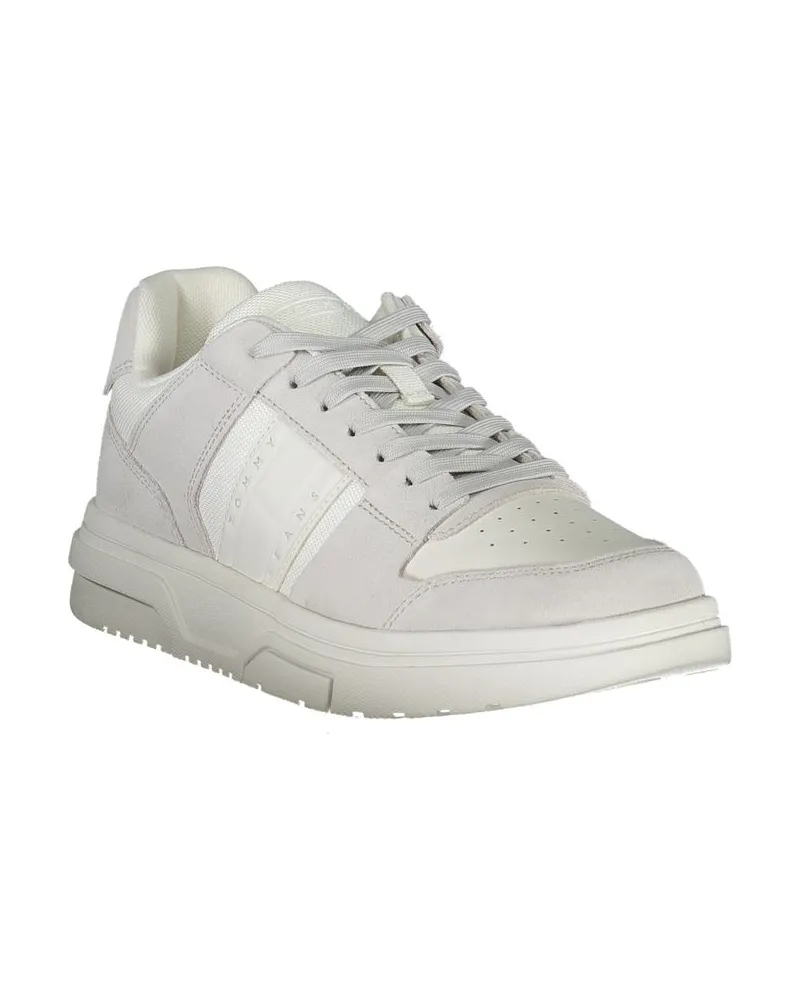 Tommy Hilfiger Leather and Polyurethane Low-Top Sneaker — White White