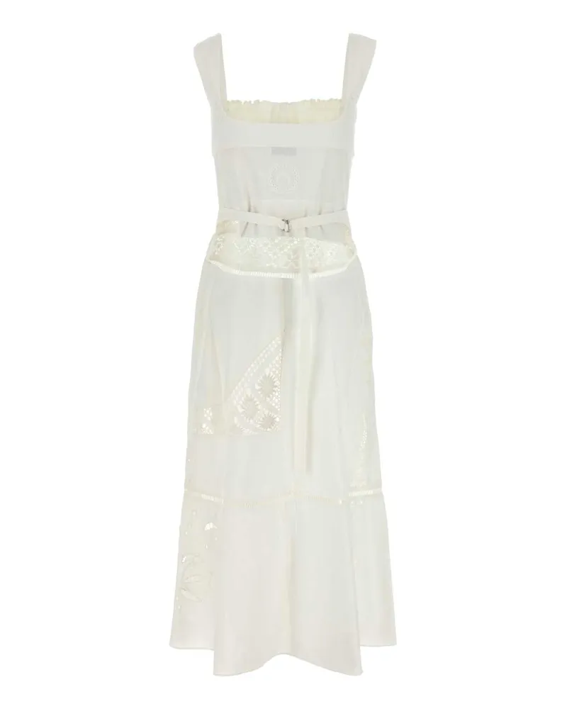 Marine Serre Women's White Cotton Dress Exterior: Abiti White
