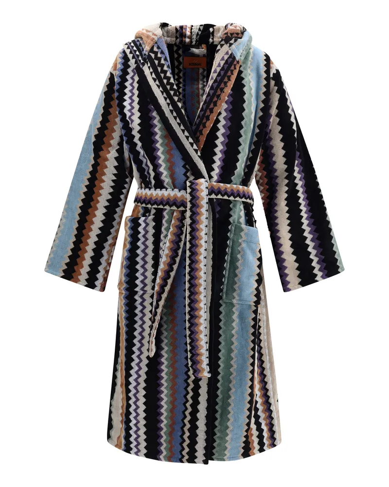 Missoni Zigzag Cotton Bathrobe — Multicolor 