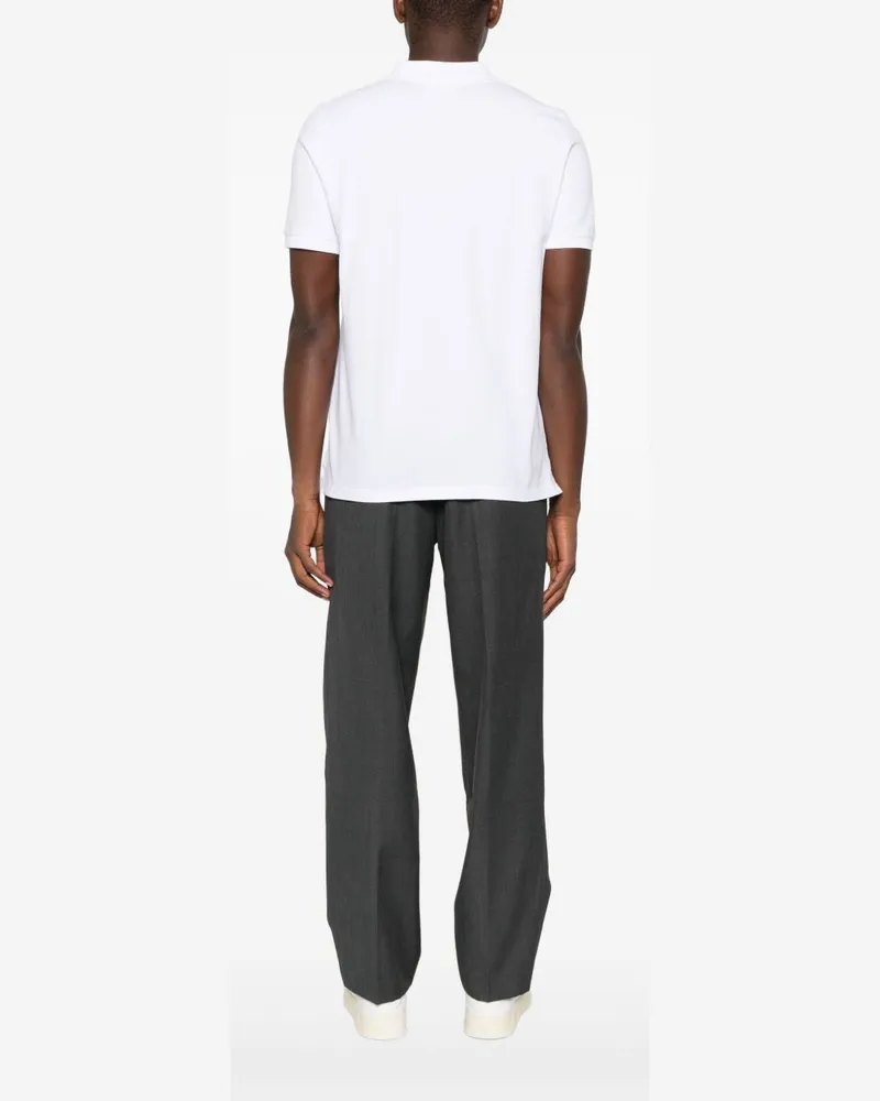Kitsuné Fox Head Embroidered Polo — White White
