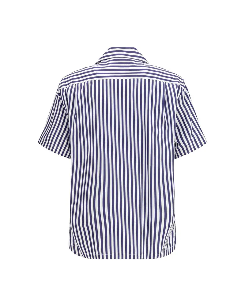 Dolce & Gabbana Men's Multicolor Cotton Pattern Shirt Navy
