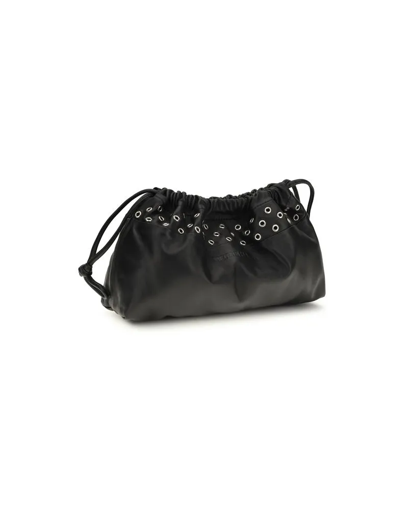 Pierre Hardy Women's Metal-Eyelet Calfskin Clutch Black Calf Leather Bos Black