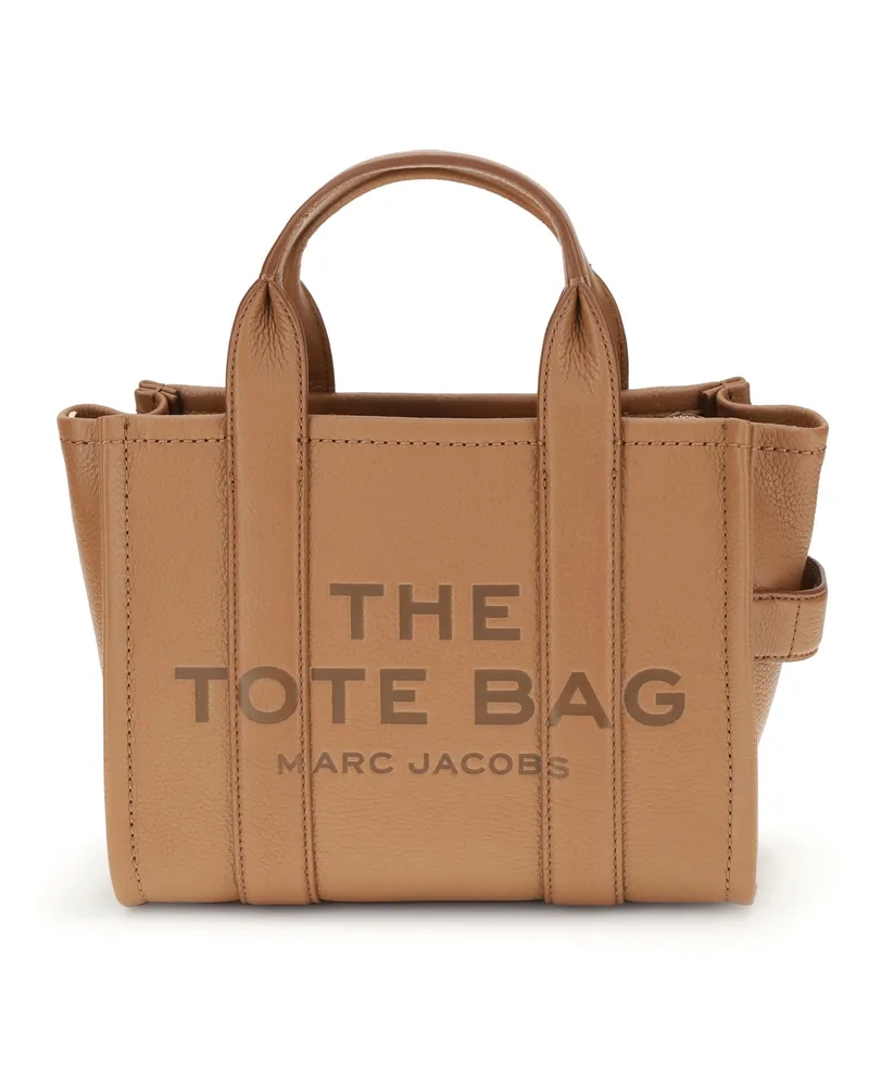 Marc Jacobs Women's Small Tote Handbag Argan Oil Calf Leather Bos Taurus Handbags Hand Bags Beige