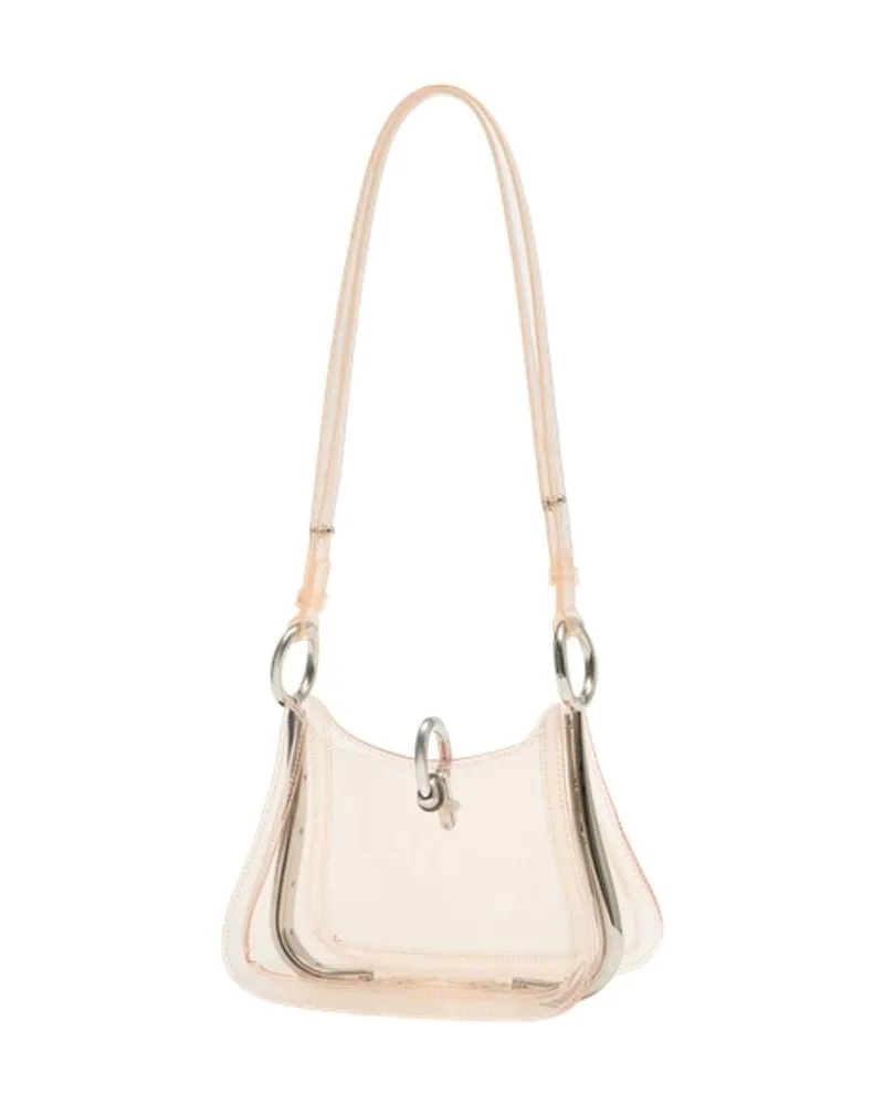 Paco Rabanne Women's Ring Small Shoulder Bag -  Synthetic Pink Others Shoulder-Hobo-Bags Beige