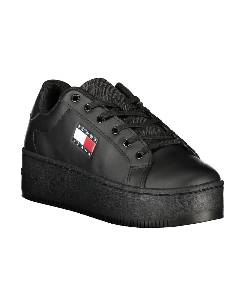 Tommy Hilfiger Wedge Platform Sneaker — Black Black