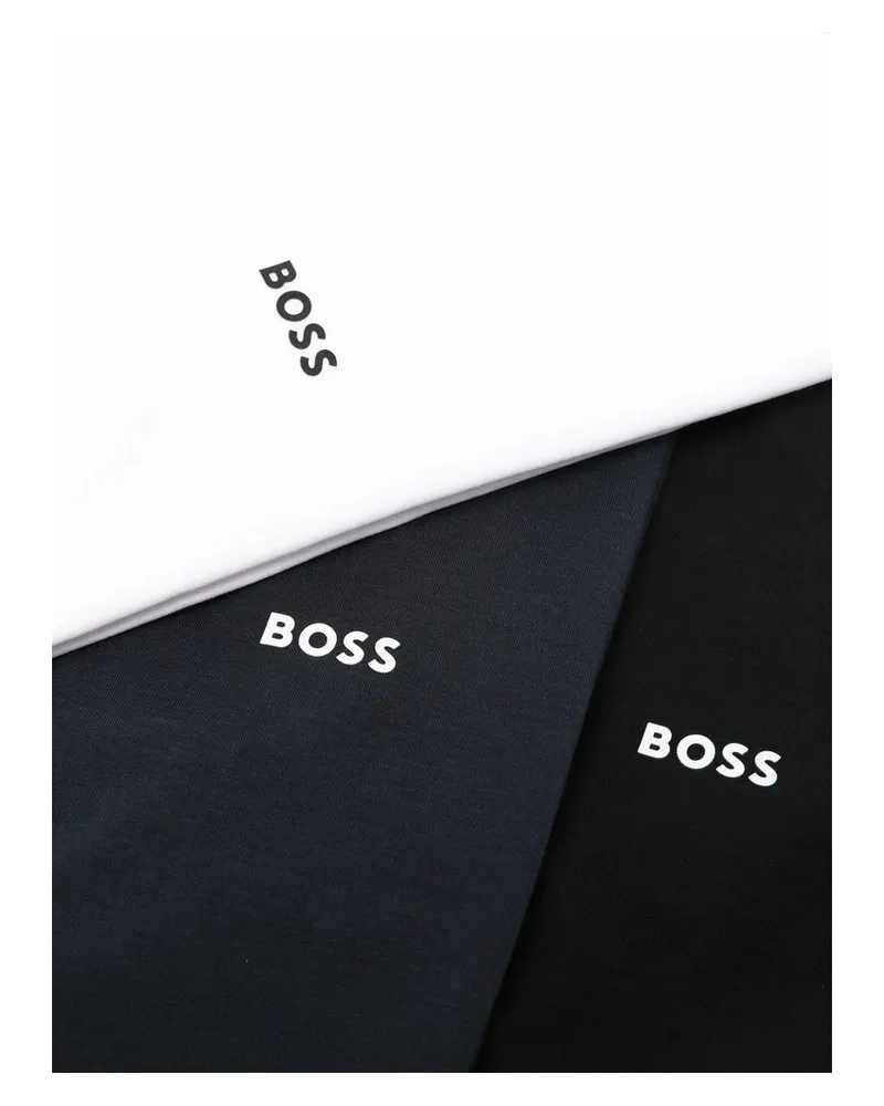HUGO BOSS Logo Print Cotton T-Shirt — White White