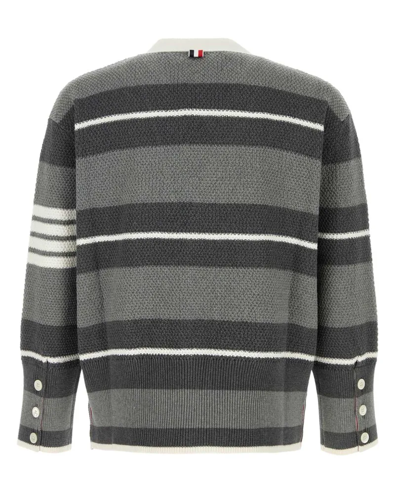 Thom Browne Mkc641ay3016 035 Medgrey Cotton Maglie Sweater Gray