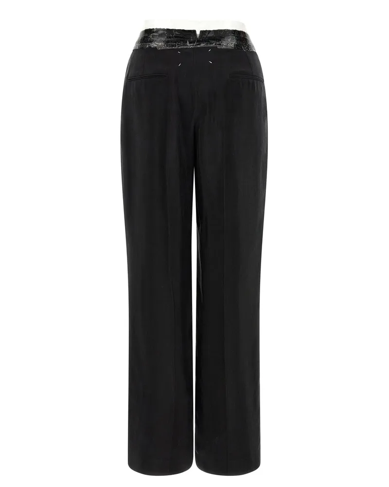 Maison Margiela Women's Black Copper Casual Pants Black