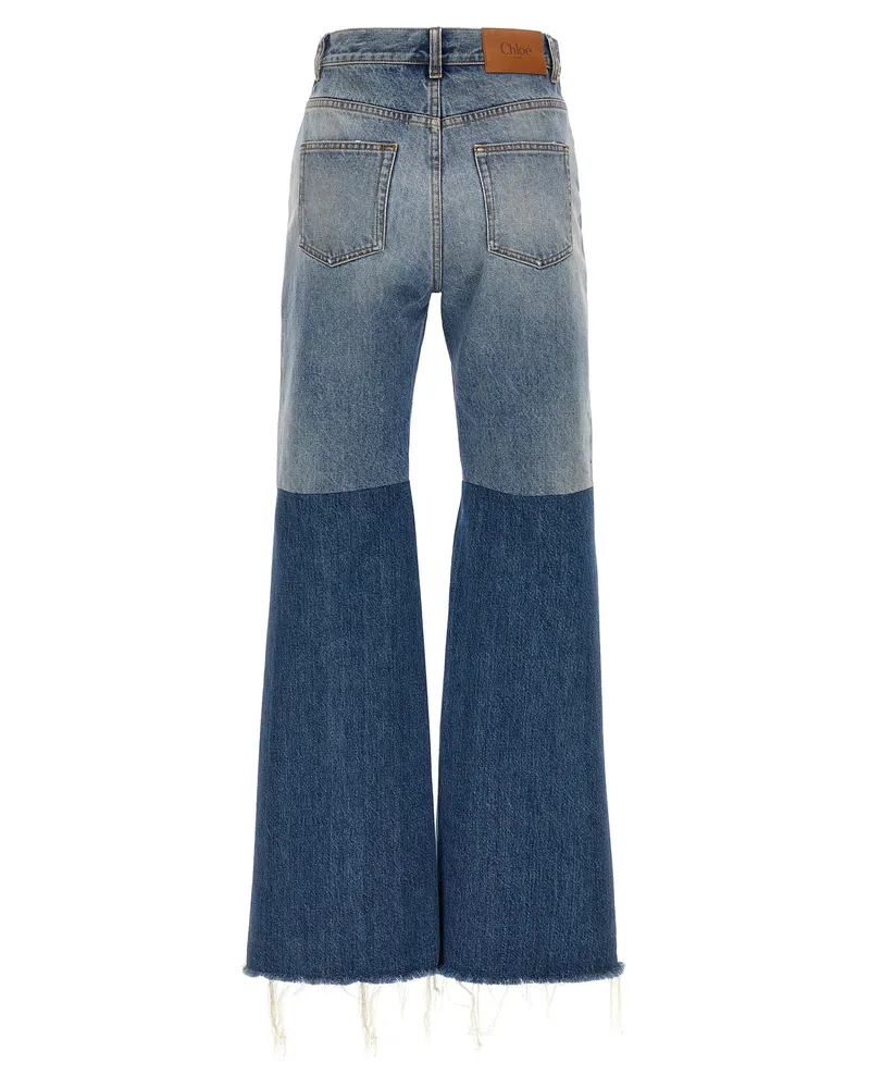 Chloé Women's Blue Cotton Flared Jeans Clothing Blue