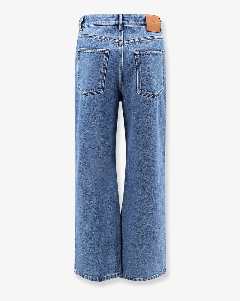 Loewe Men's Jeans Anagram Baggy Blue Cotton Blue