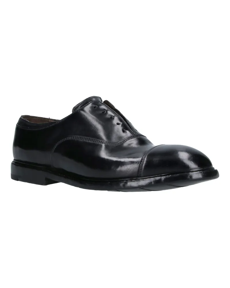Premiata Men's Flat Shoes Black Leather Black