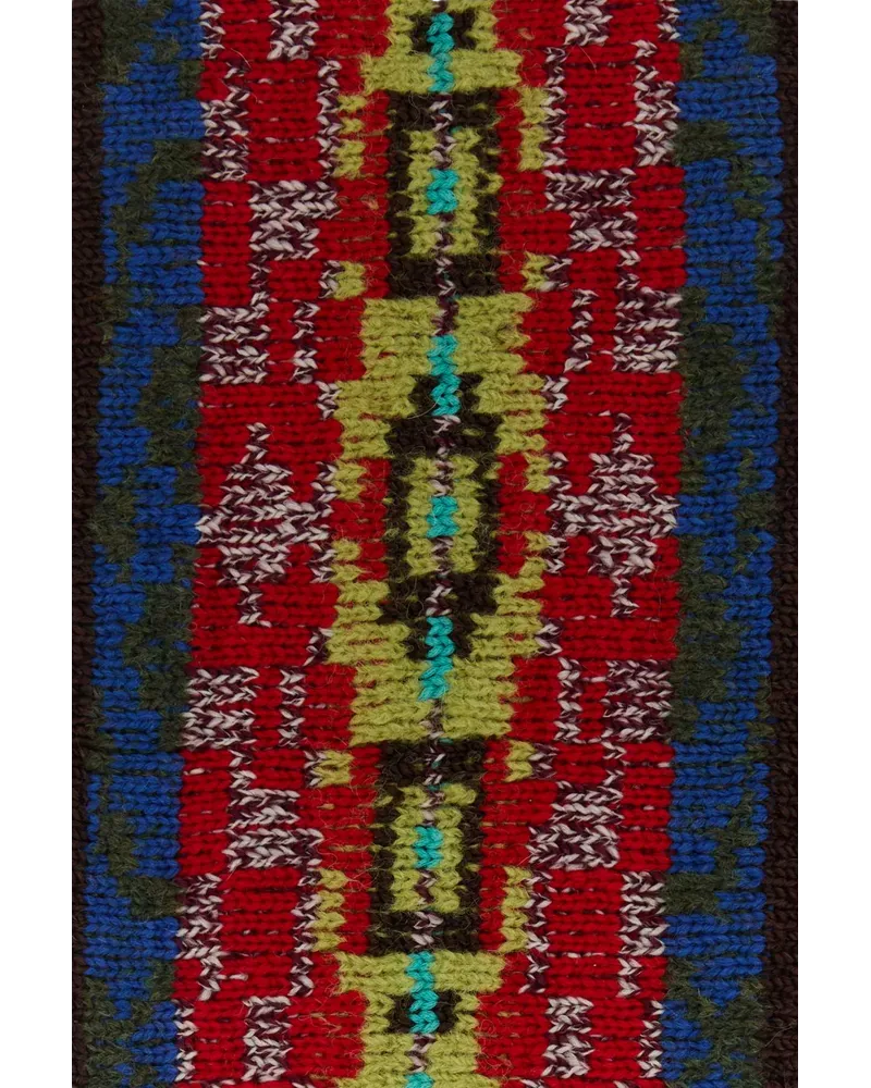 Dries van Noten Men's Embroidered Wool Blend Marka Scarf Red Sciarpe E Foulard Scarfs Red