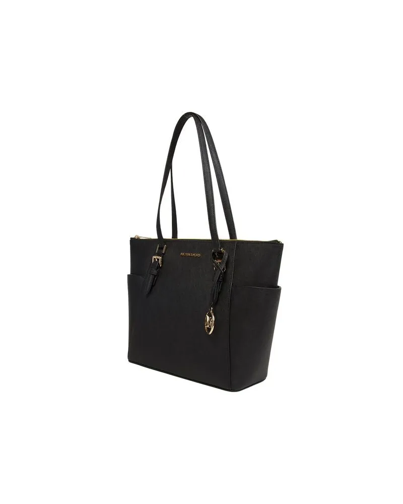 Michael Kors Women's Tote Bag Black Leather - Tote-Bags Black