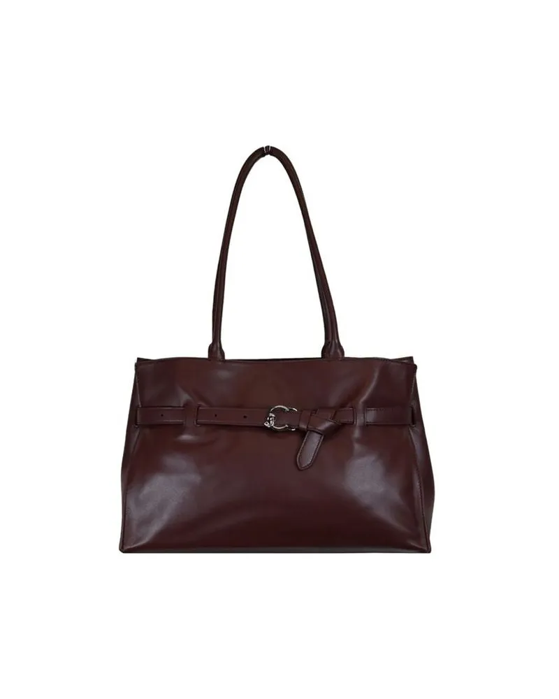 Coccinelle Women's Shopping Bag Berry Bovine Leather - Shopper-Bags Brown