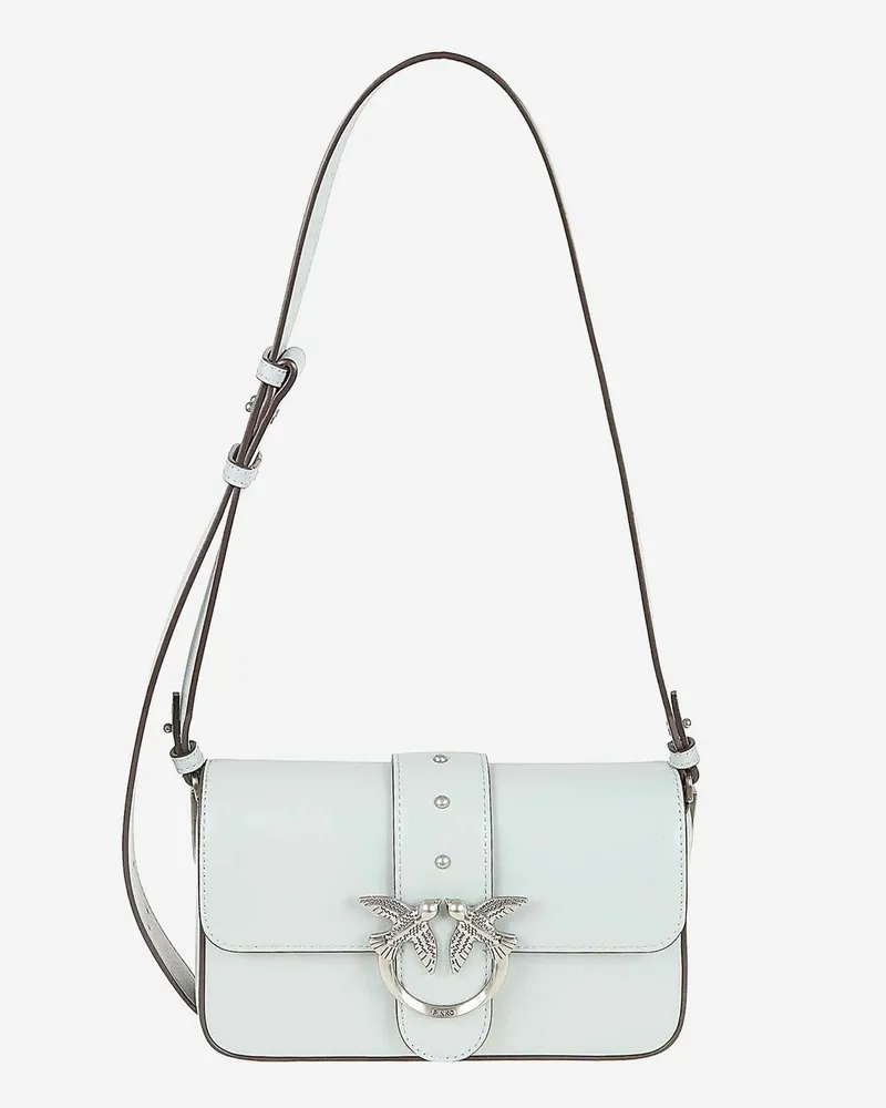 Pinko Women's Mini Leather Bag Grey Shoulder Gray