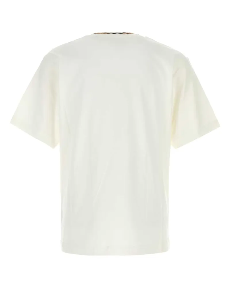 Burberry Men's White Cotton T-Shirt Chalk Exterior Exterior: T-shirts And Polos White