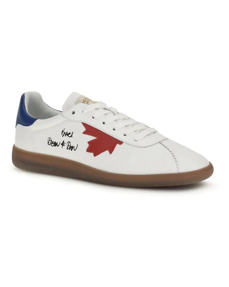 Dsquared2 Men's Rebels Sneakers Bianco-Blu-Rosso Bianco/blu/rosso White