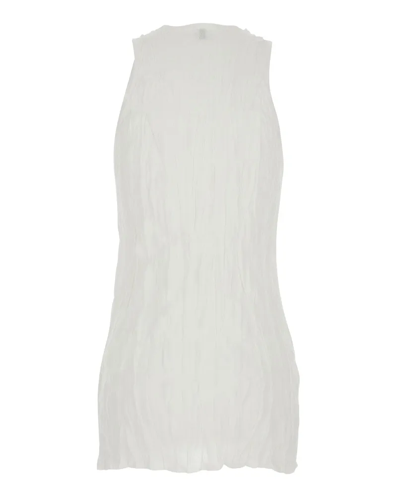 Totême Women Tank Top Crinkled Knit White Cotton White