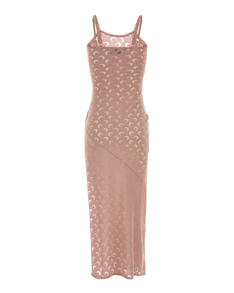 Marine Serre Women Embroidered Knit Dress Pk00lightpink Exterior: Viscose Polyester Abiti Pink