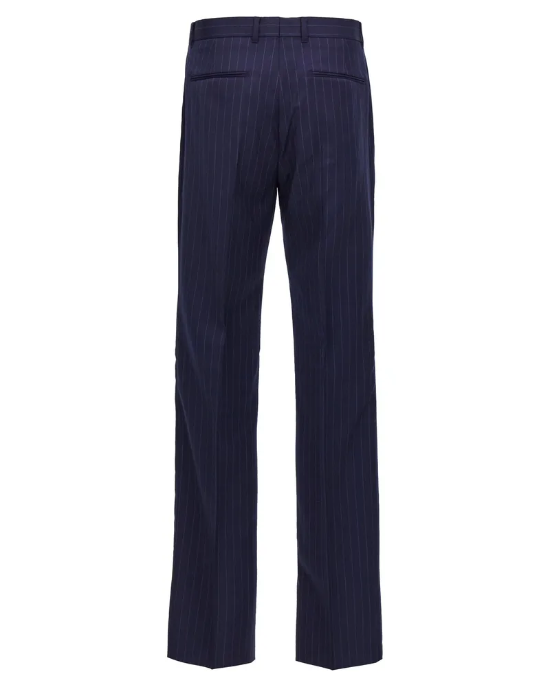 Givenchy Pinstripe Wool Trousers — Navy Navy