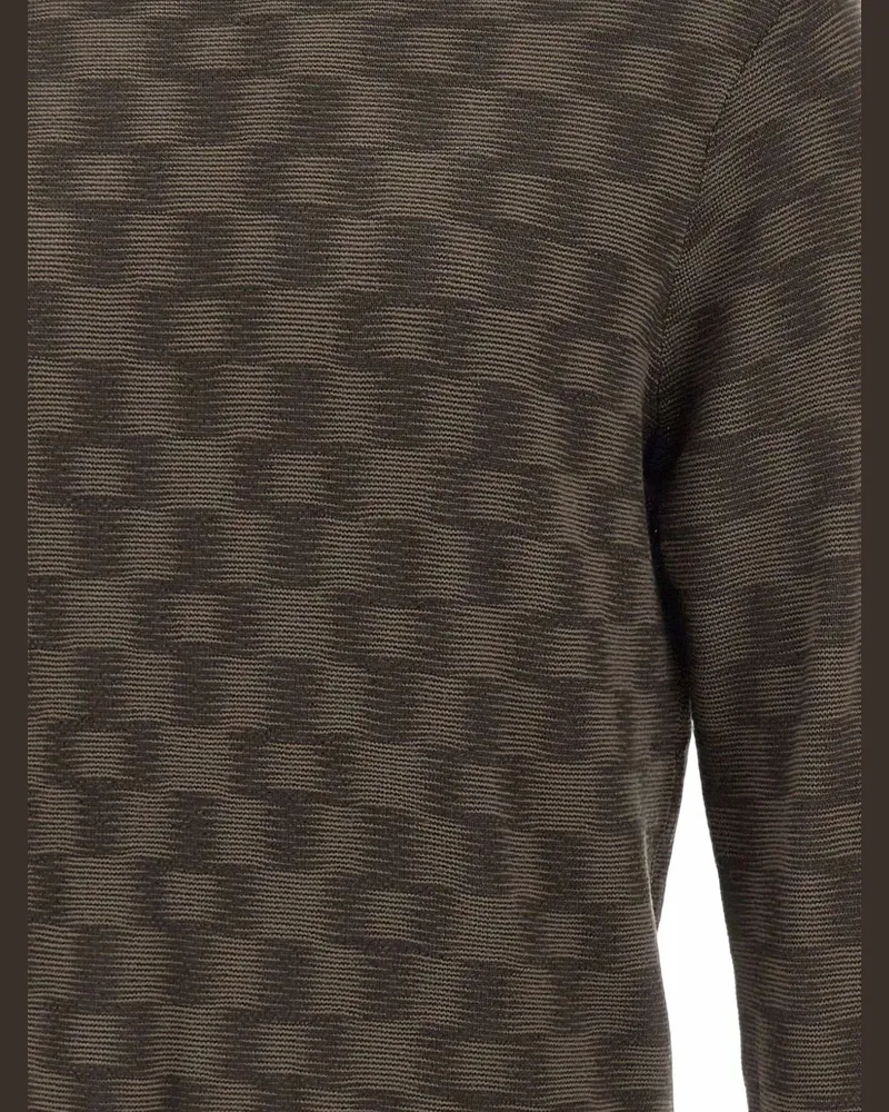 Emporio Armani Wool Crewneck Sweater — Brown Brown