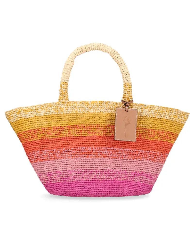Manebí Women's Shoulder Bag Panier Raffia Multicolour Natural Multicolor