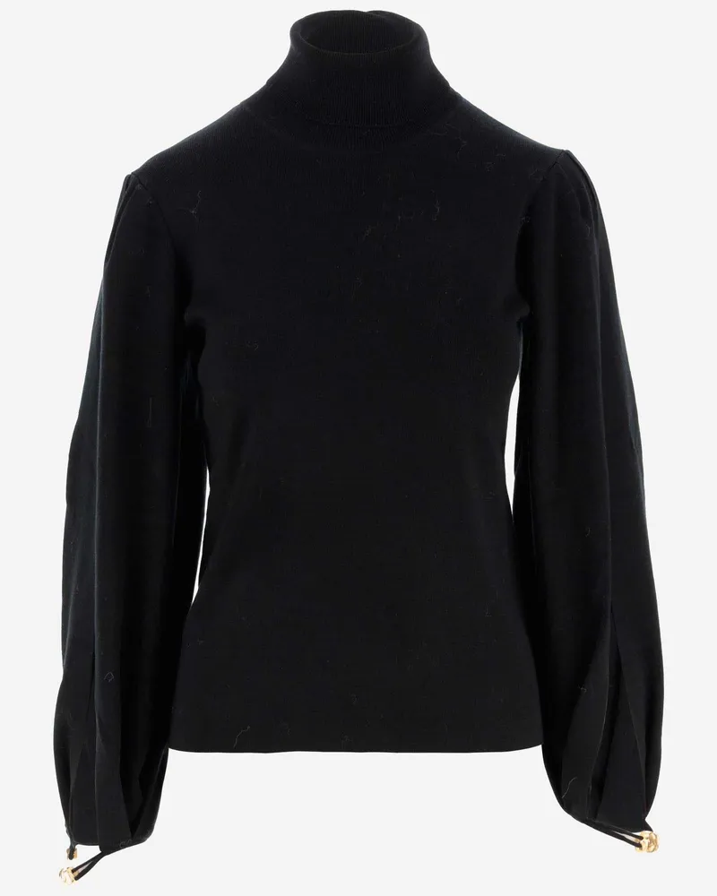 Chloé Women's Pullover Wool-Blend Black Sweater Black