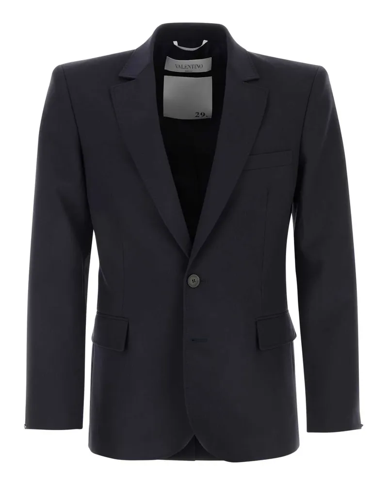Valentino Garavani Wool Blazer — Navy Navy