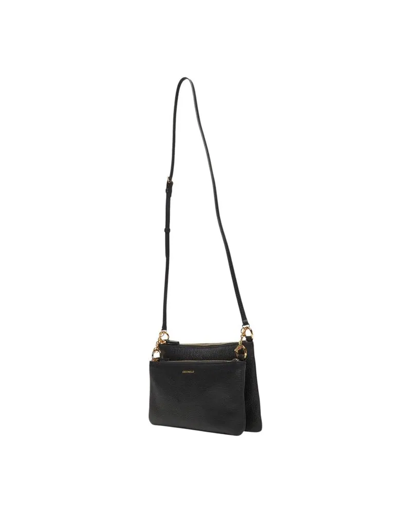 Coccinelle Leather Crossbody Bag — Black Black