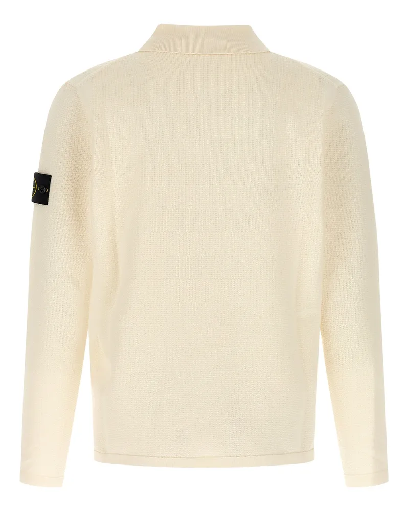 Stone Island Men's Beige Cotton Polo Shirt Beige