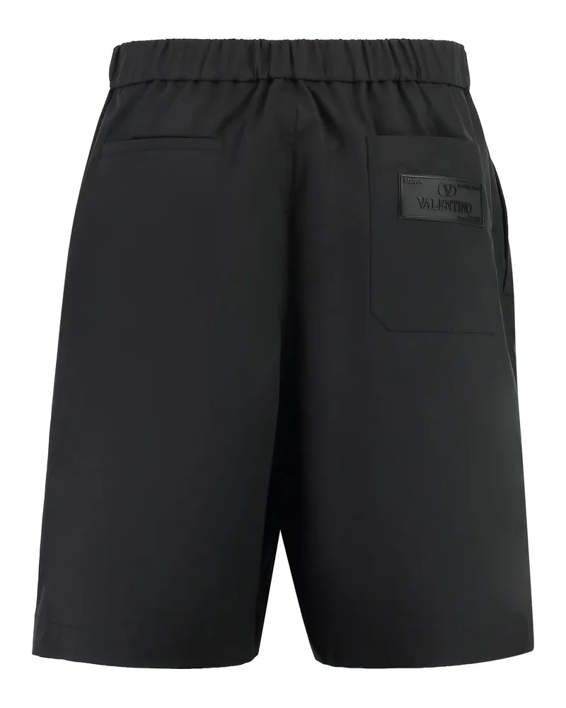 Valentino Garavani Men's Black Nylon Bermuda Shorts Black