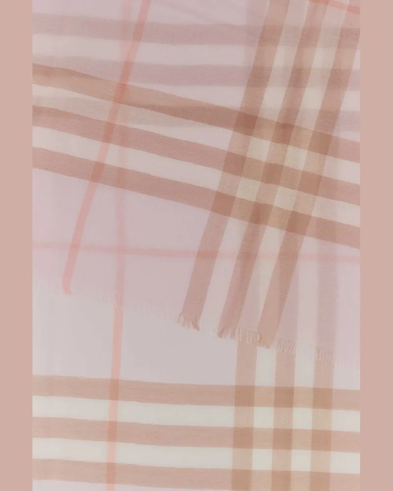 Burberry Women's Embroidered Wool Scarf Quartzpink Exterior: Sciarpe E Foulard Scarfs Pink